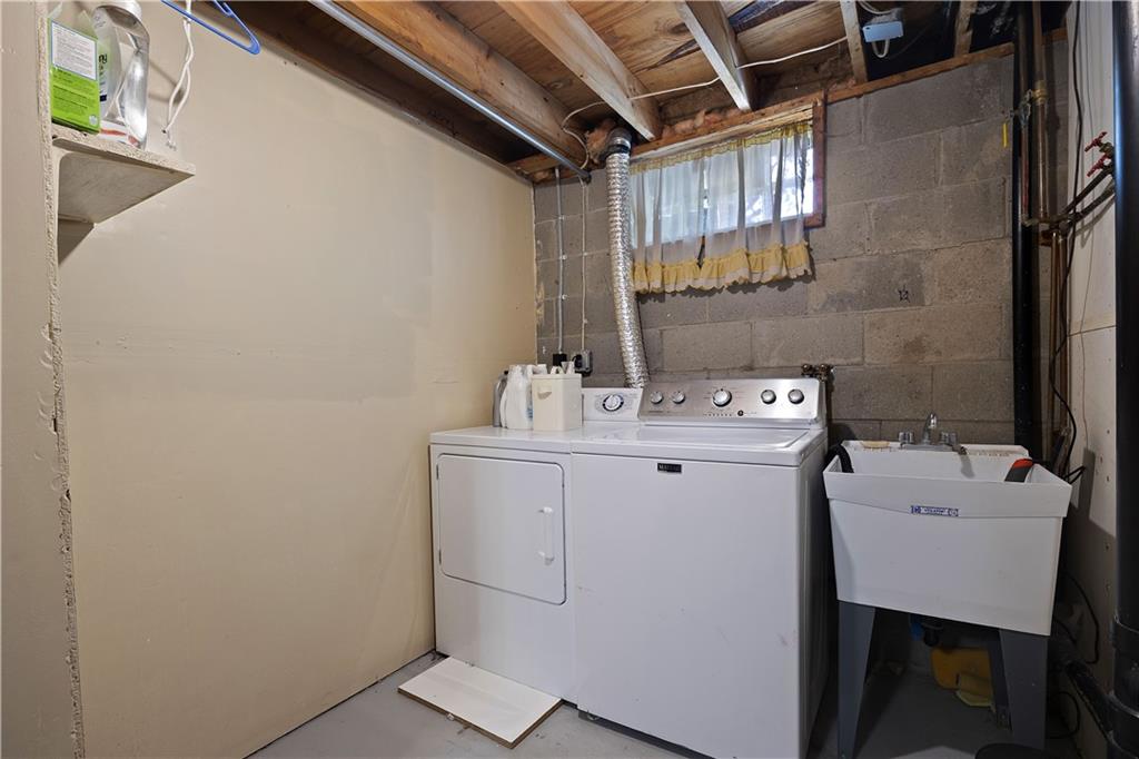 119 Summit Ridge Drive Bridgeville, PA 15017 - Photo 23 of 30 Washer and Dryer area with utility tub