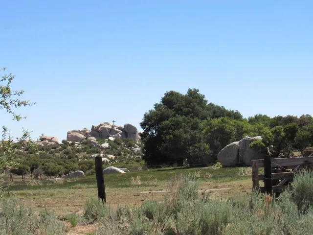 a view of a lake with a mountain in the background