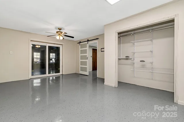wooden floor and windows in an empty room