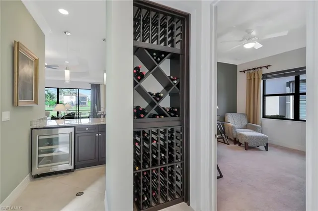 a view of kitchen and living room