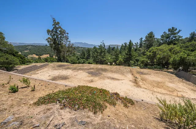 a view of a yard with an empty space
