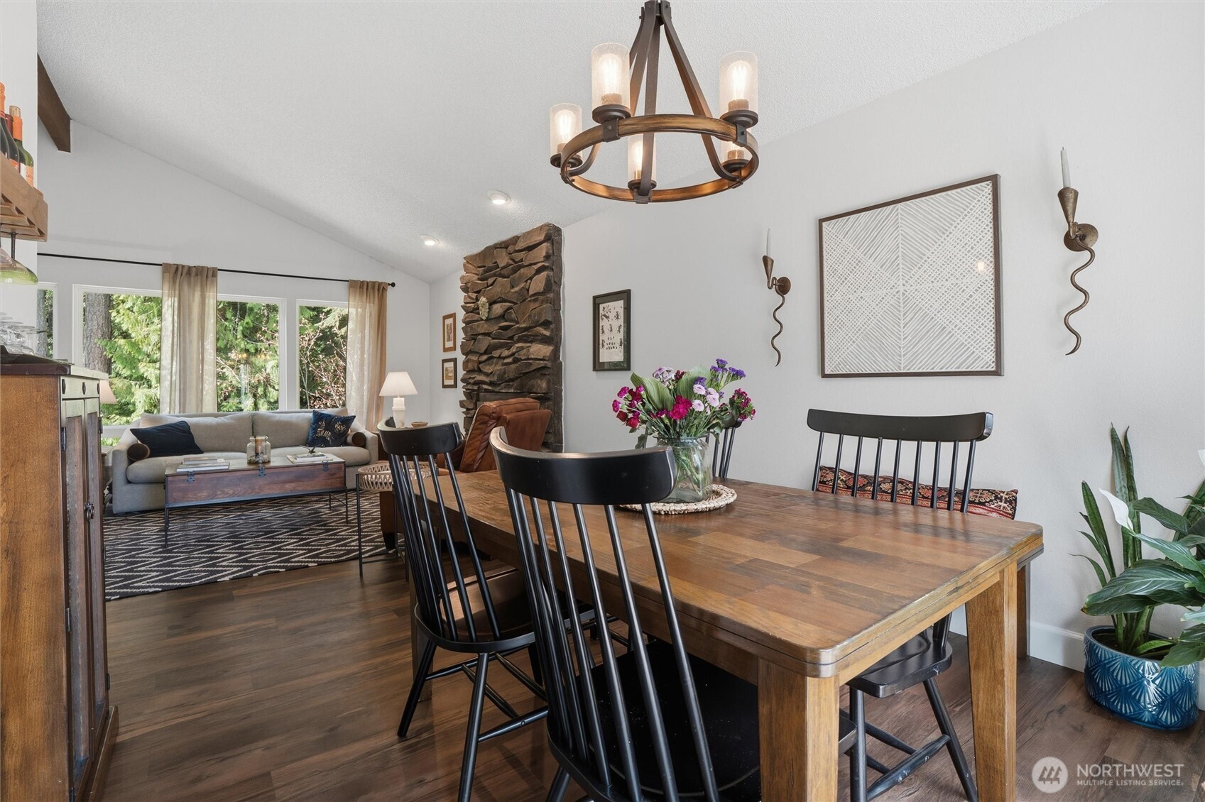 2065 Opdal Road East Port Orchard, WA 98366 - Photo 14 of 40 a view of a dining room with furniture window and wooden floor