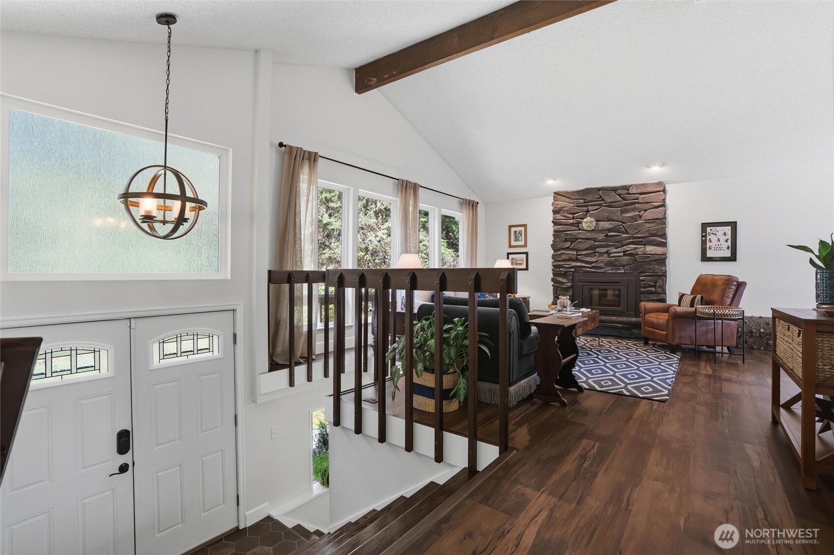 2065 Opdal Road East Port Orchard, WA 98366 - Photo 6 of 40 a view of a livingroom with furniture window and wooden floor