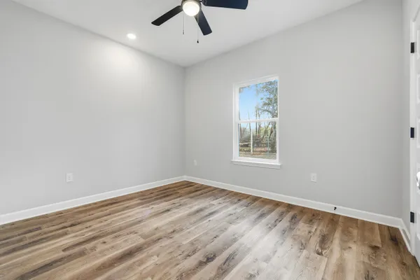 an empty room with a window