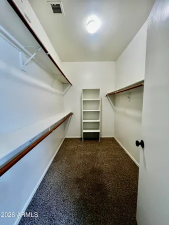 a view of room with walk in closet