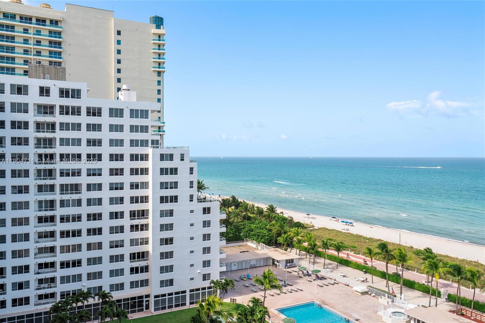 5001 Collins Avenue, Unit 11F Miami Beach, FL 33140 - Photo 26 of 43 a view of ocean with a multi story building