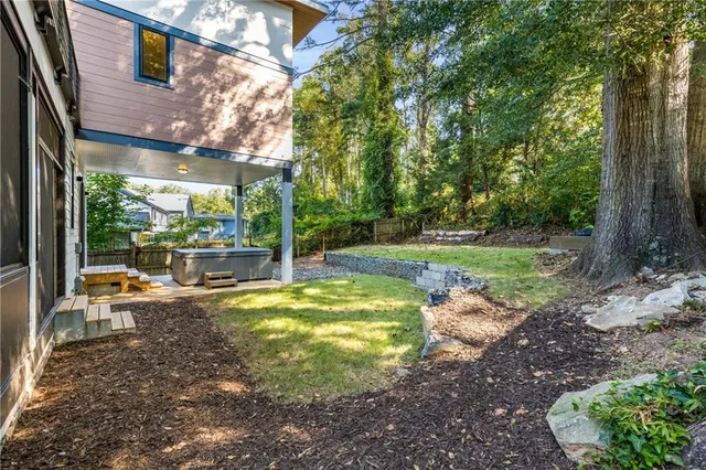 a view of a couches in backyard of the house