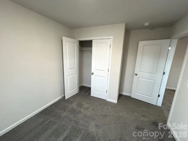 an empty room with closet