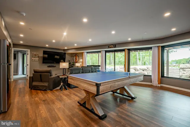 a front view of a house with swimming pool