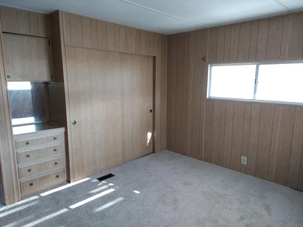 an empty room with a window