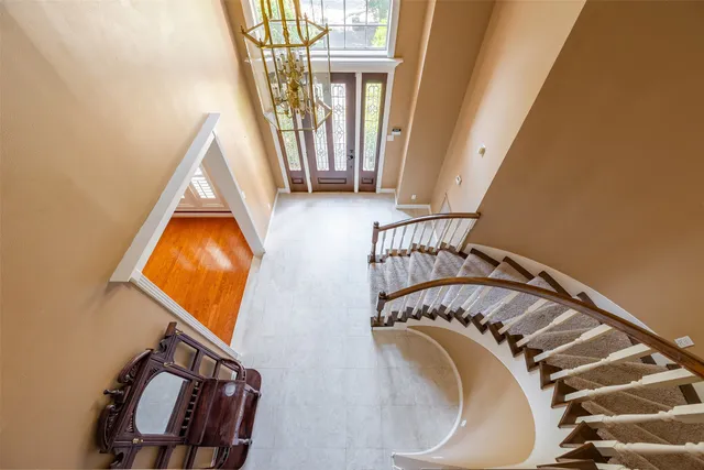 a view of a staircase