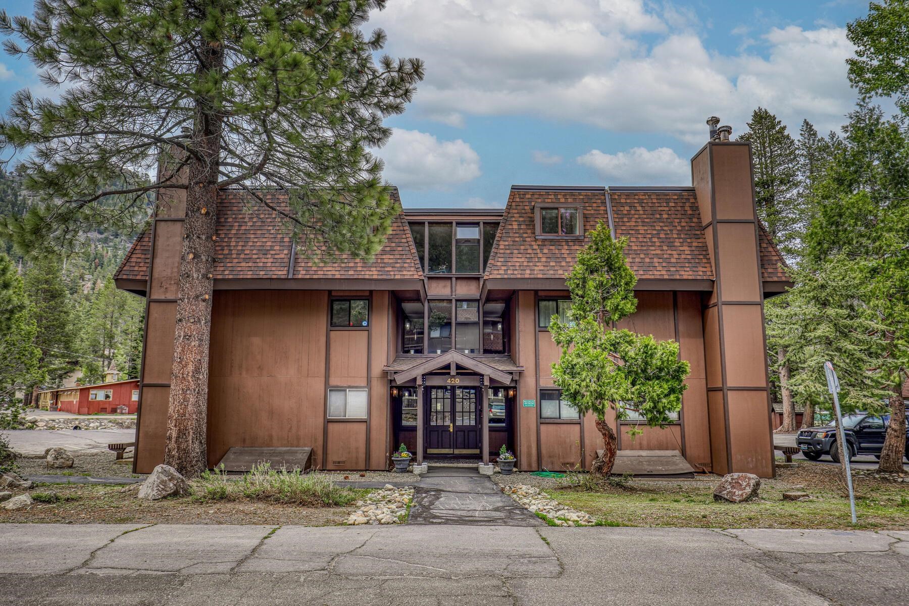 420 Shirley Cyn Road, Unit 29 Olympic Valley, CA 96146 - Photo 24 of 27 a front view of a house with garden
