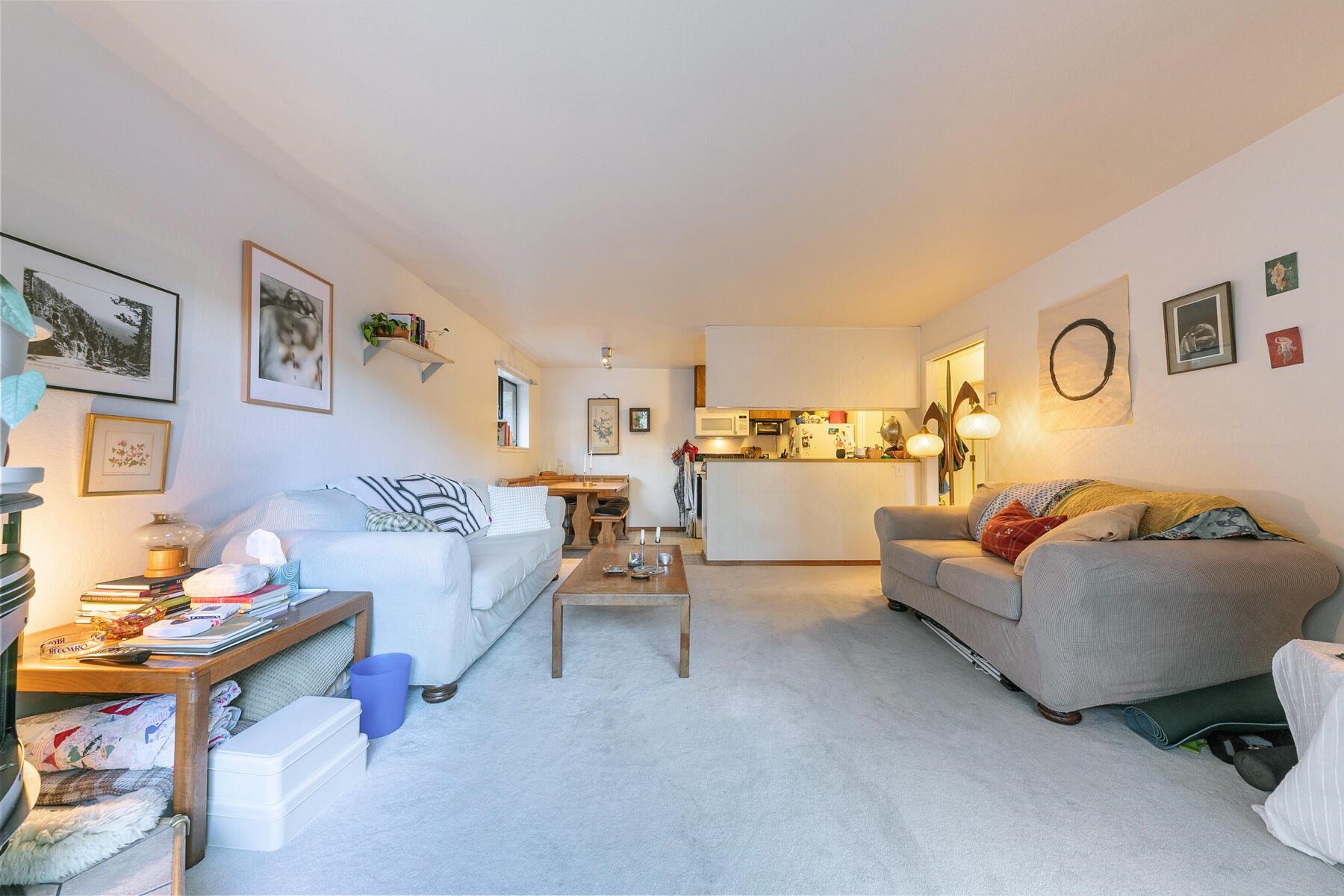 420 Shirley Cyn Road, Unit 29 Olympic Valley, CA 96146 - Photo 8 of 27 a living room with furniture and view of kitchen