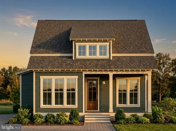 front view of a brick house