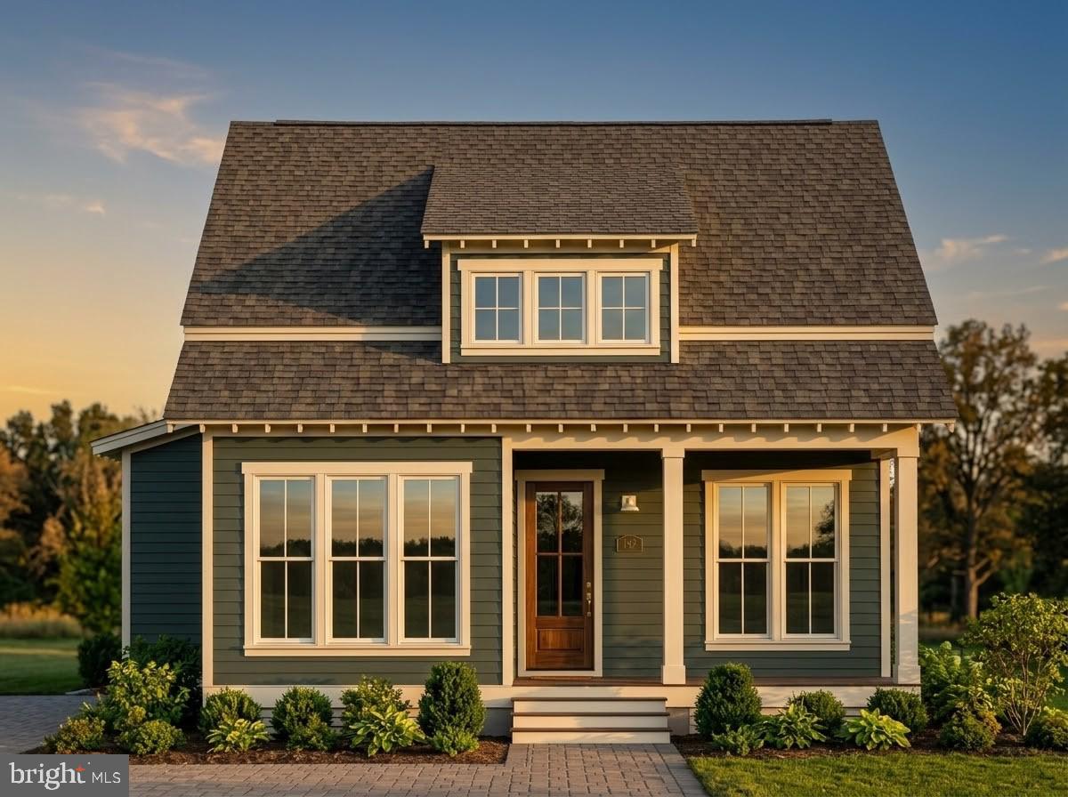 front view of a brick house