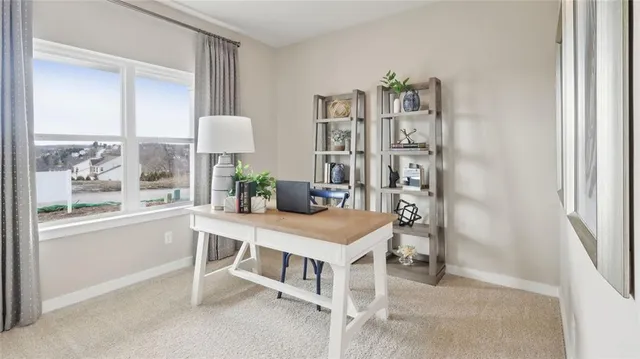 a room with furniture and a window