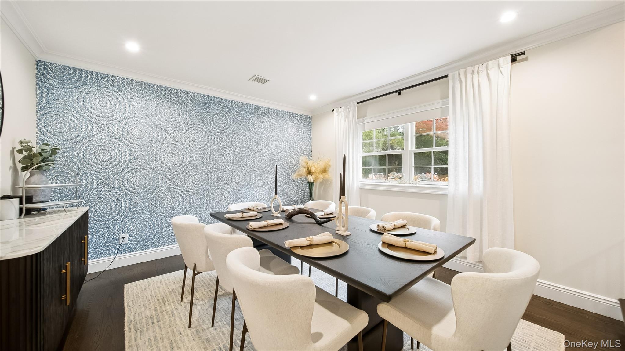 305 Nassau Avenue Manhasset, NY 11030 - Photo 13 of 27 a view of a dining room with furniture window and outside view