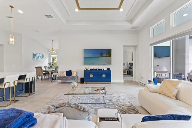 a large kitchen with stainless steel appliances lots of counter space sink and cabinets