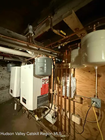 a view of a room with racks