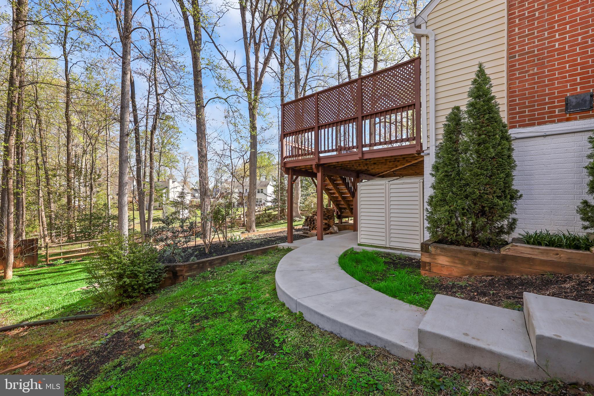 233 Choptank Road Stafford, VA 22556 - Photo 56 of 65 a view of a backyard with plants and large trees