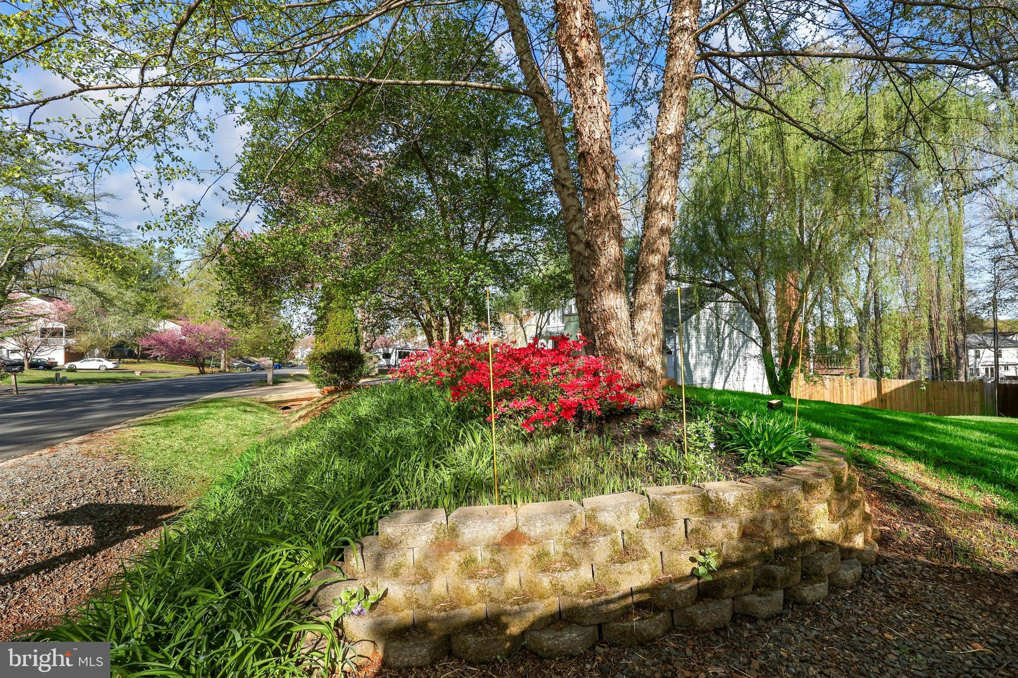 233 Choptank Road Stafford, VA 22556 - Photo 61 of 65 a front view of a house with a yard and fountain in middle