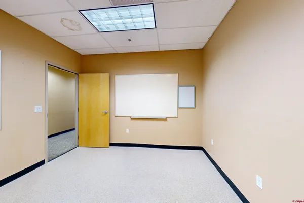 a room with washing machine