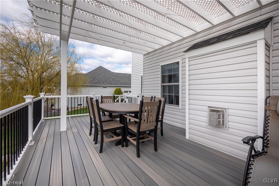 2723 Monacacy Road Nazareth, PA 18064 - Photo 24 of 49 Deck with pergola, peaceful additional seating/din
