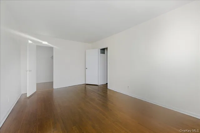 a view of small space with racks on the wall