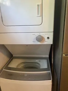 a close view of washer and dryer