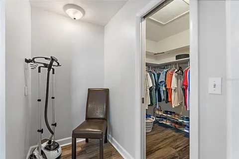 a view of a walk in closet