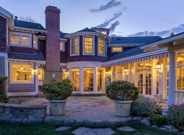 a front view of a house with porch