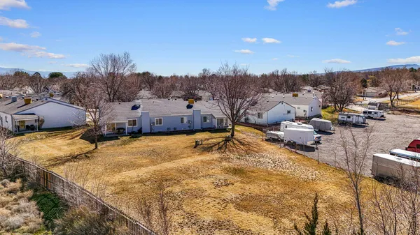 a view of a swimming pool and outdoor space