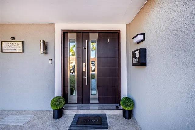 a view of a entryway door of the house