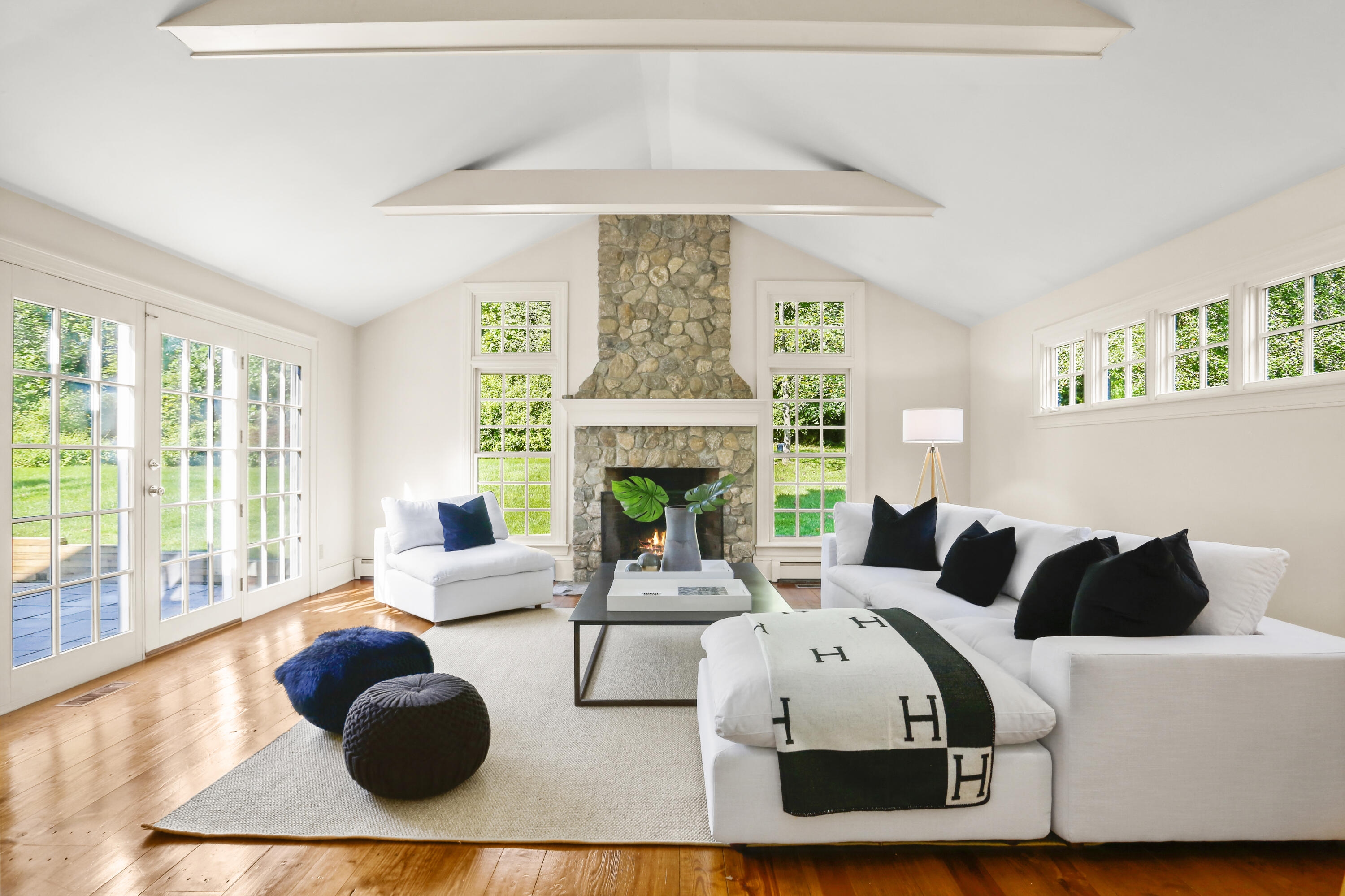 110 Sleepy Hollow Road New Canaan, CT 06840 - Photo 16 of 47 a living room with furniture fireplace and window