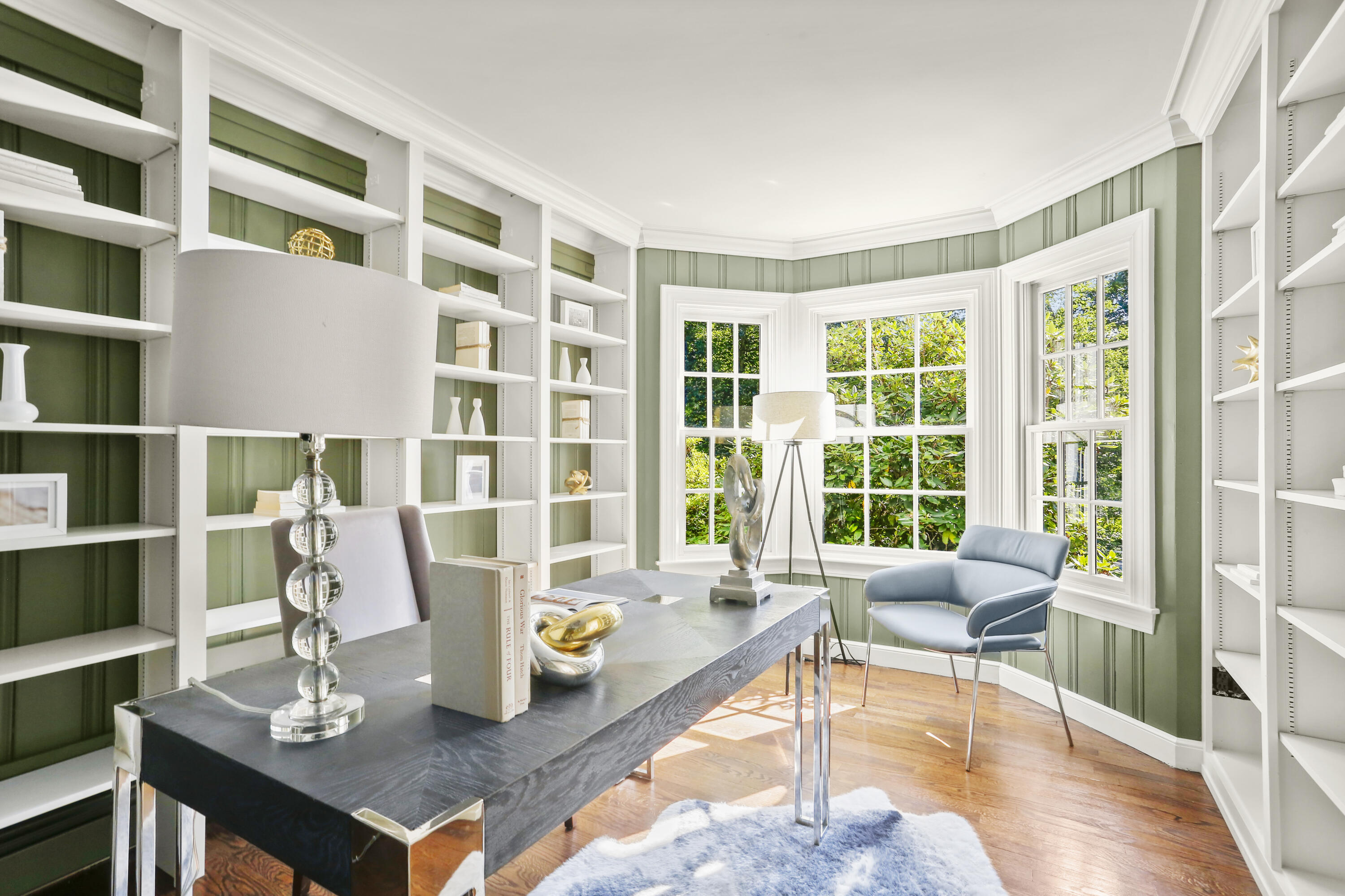 110 Sleepy Hollow Road New Canaan, CT 06840 - Photo 18 of 47 a living room with furniture and floor to ceiling windows