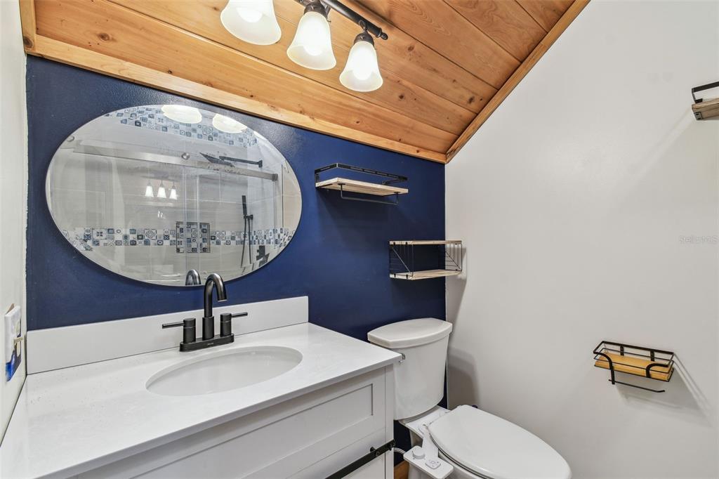 19708 Bower Road Dade City, FL 33523 - Photo 39 of 84 a bathroom with a toilet a sink and mirror