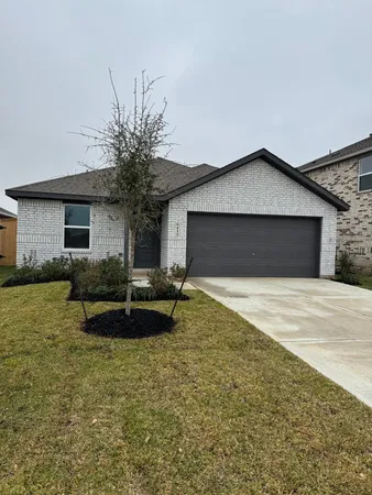 a house view with a garden space