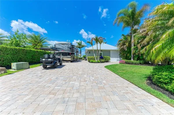 a view of a house with a patio