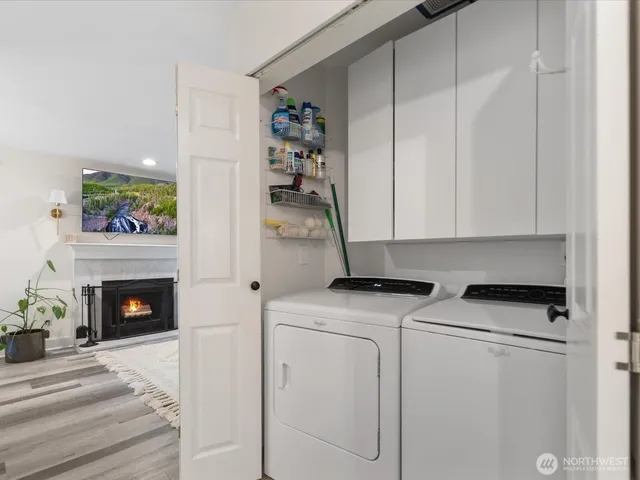 a room with storage and utility