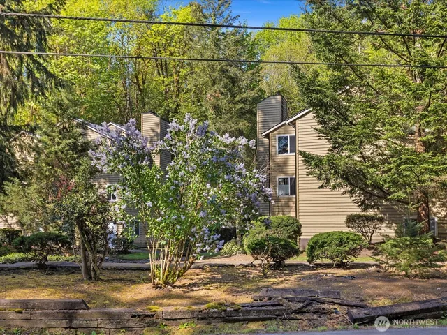 a view of a street with houses