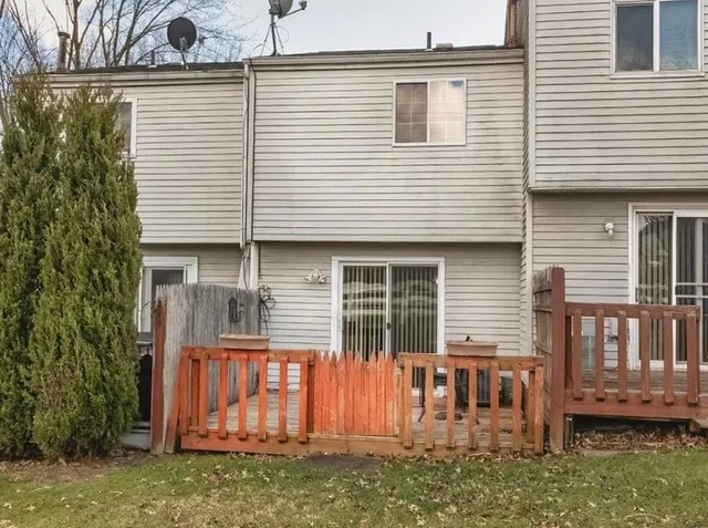 a view of a house with a balcony