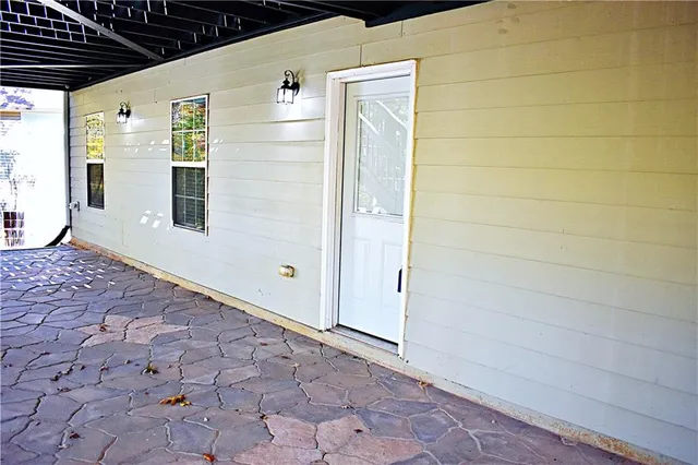 a view of front door of a house