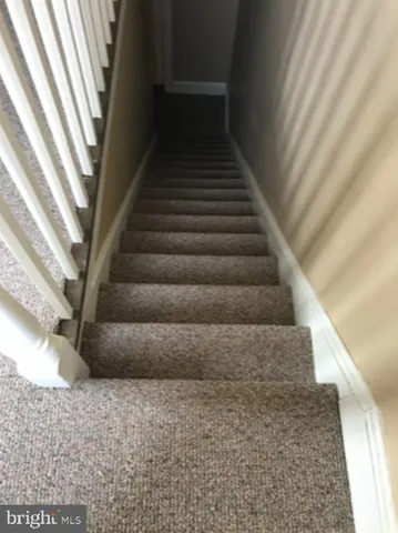 a hallway with windows