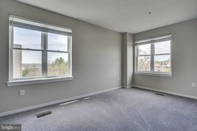 an empty room with a window