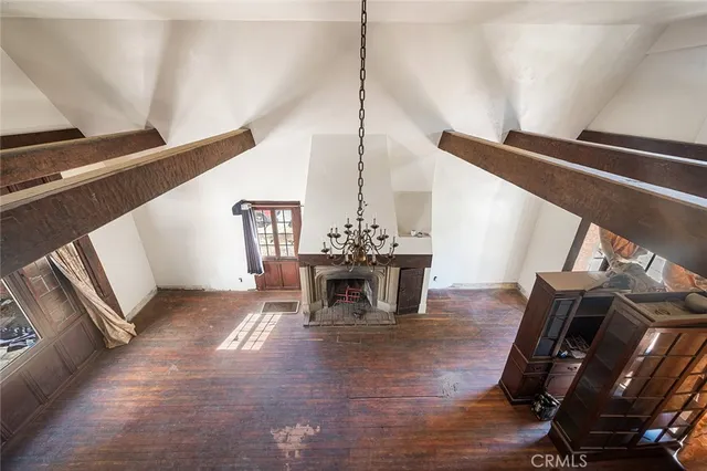 a view of wooden floor