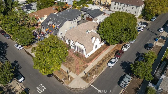 an aerial view of multiple house
