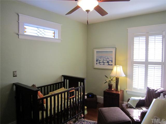 1704 Dare Street Raleigh, NC 27608 - Photo 17 of 25 Second Bedroom. Note the Stained Glass Window. Bedroom