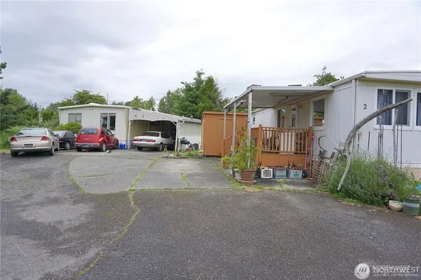 a car parked in front of a house