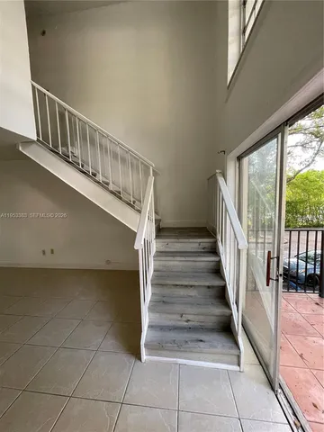 a street view from a balcony