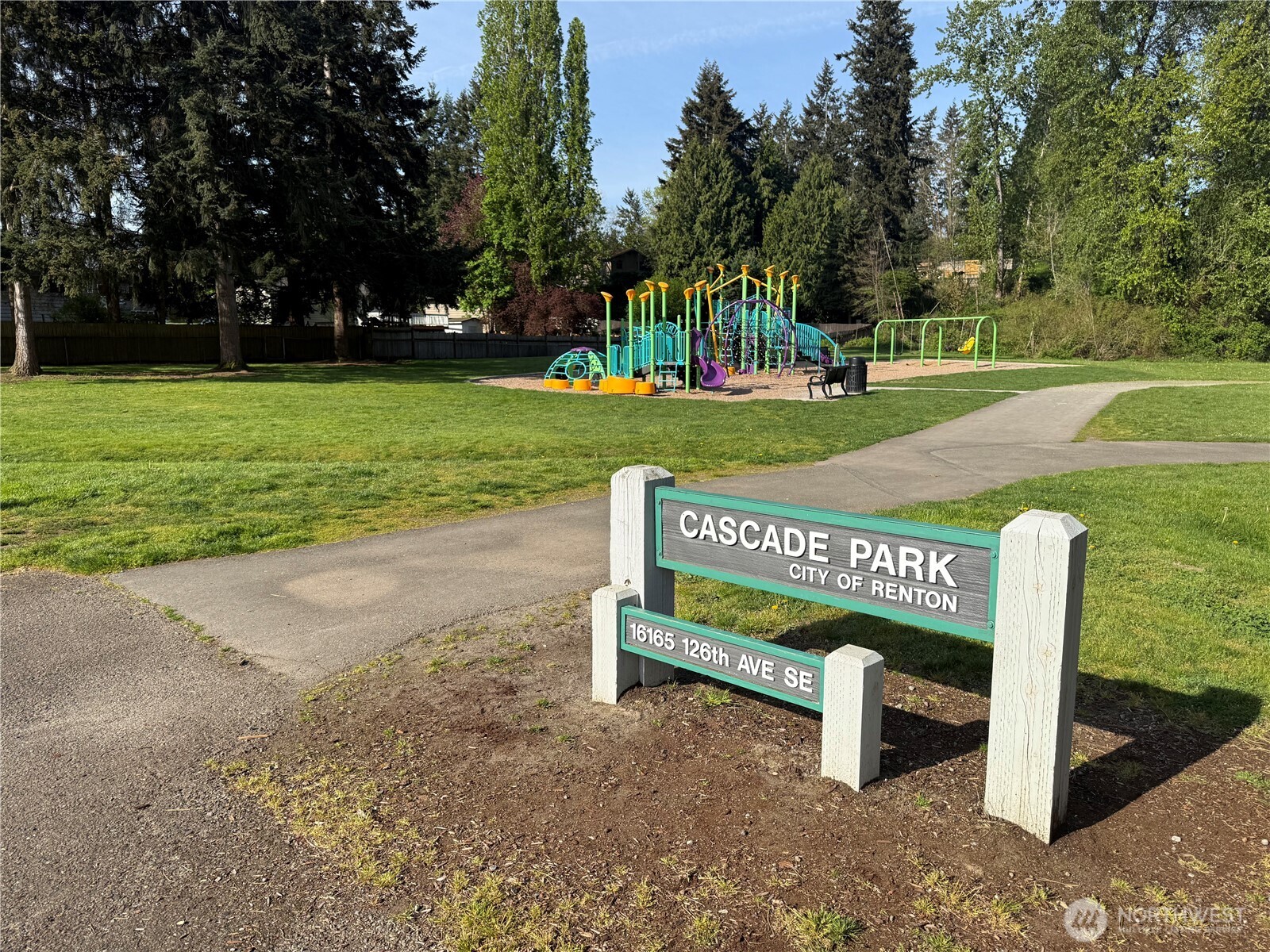 16022 126th Avenue Southeast Renton, WA 98058 - Photo 33 of 35 a view of a park with welcome board